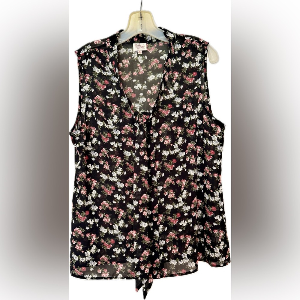 Myrtlewood of California XL Flowery Flowy Sleeveless Top